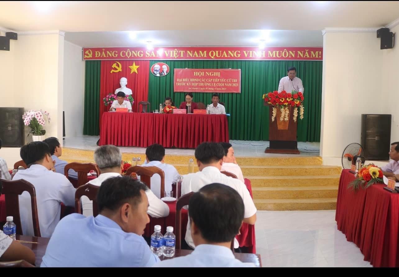 Hội đồng nhân dân xã An Thạnh 1 tổ chức tiếp xúc cử tri trước kỳ họp thường lệ cuối năm 2023