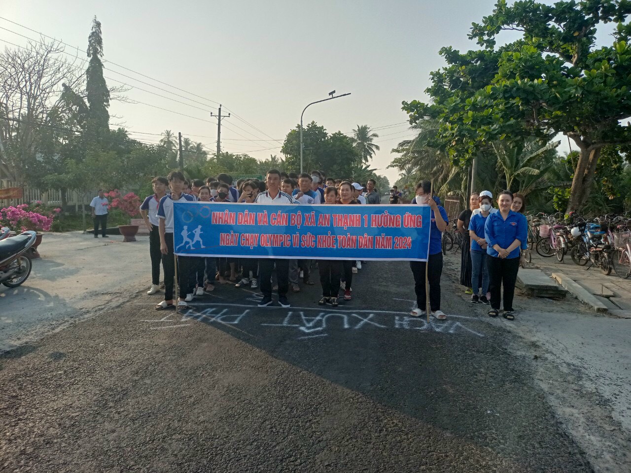 Ủy ban nhân dân xã An Thạnh 1 tổ chức lễ phát động Ngày chạy Olympic vì sức khỏe toàn dân Tháng hoạt động thể dục thể thao cho mọi người xã An Thạnh 1 năm 2024